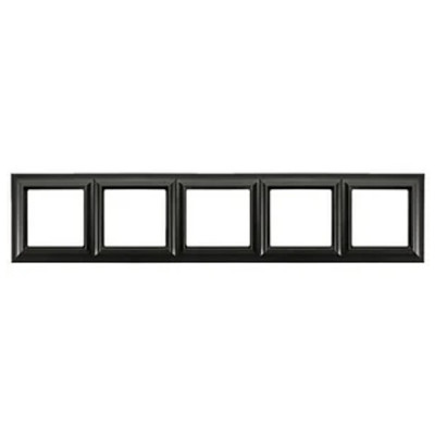 Рамка 5-постов; термопласт; черный матовый; Eco Deco, EPD485SWM