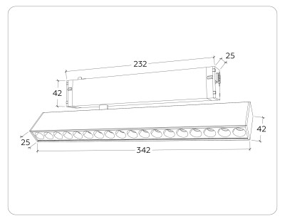 Трековый линейный светильник с памятью Switch-3CCT 3000K-6000K 18Вт 24°, AMBRELLA LIGHT, GL1352