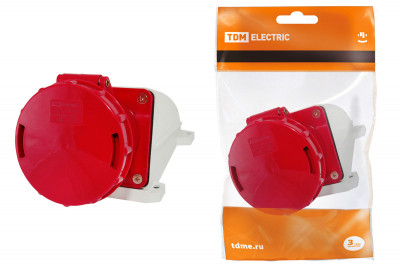 Розетка 145 стационарная 3Р+РЕ+N 125А 380В IP54 TDM Electric, SQ0602-0009