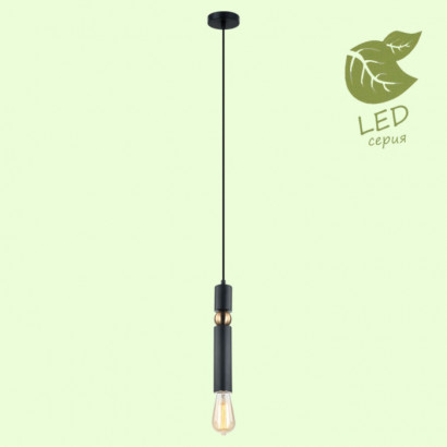 LUSSOLE TRUMAN Подвесной светильник, цвет основания - черный, 1x10W E27, GRLSP-8145
