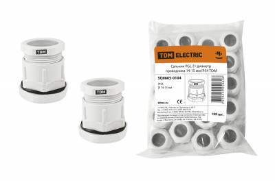 Сальник PGL 21 диаметр проводника 14-15 мм IP54 TDM Electric, SQ0805-0104