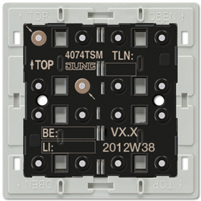 KNX кнопочный модуль с интегрированным шинным сопряжением, "стандарт", 1-4 группы, 4074TSM