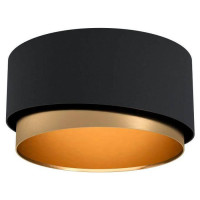 39924 Потолочный светильник MANDERLINE, 1x40W, E27, H220, ?450, сталь, черный/текстиль, черный, лату