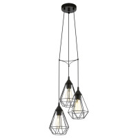 94191 Подвес TARBES, 3x60W (E27), ?310, Н1100, сталь, пластик, черный