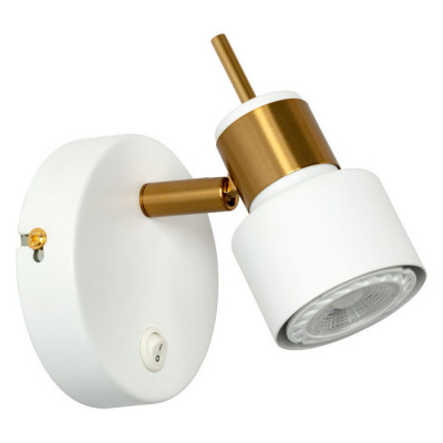 Arte Lamp ALMACH, Светильник настенный, цвет арматуры - белый, цвет плафона/декора - БЕЛЫЙ, 1х40W GU10, A1906AP-1WH