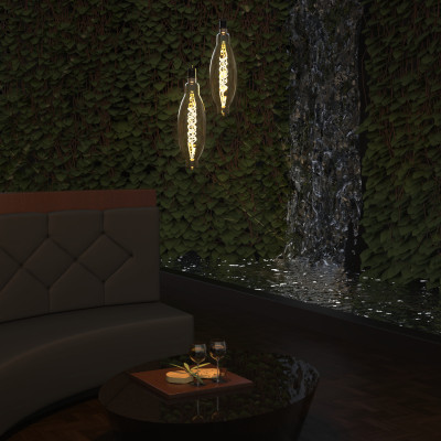 Лампа Gauss Filament BT120 8W 620lm 2400К Е27 golden flexible LED 1/10, 156802008