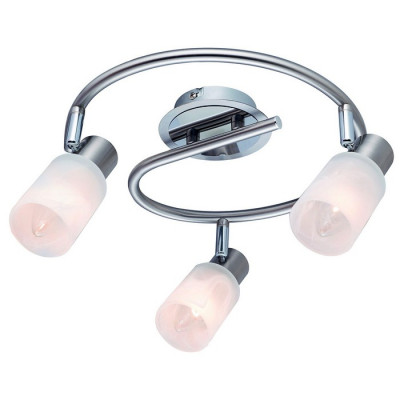 Arte Lamp CAVALLETTA, Светильник потолочный, цвет арматуры - МАТОВОЕ СЕРЕБРО, цвет плафона/декора - БЕЛЫЙ, 3х40W E14, A4510PL-3SS