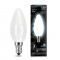 Лампа Gauss Filament Свеча 5W 450lm 4100К Е14 milky LED 1/10/50, 103201205