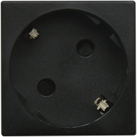 Donel Розетка 2К+З нем.ст., 45 гр., с з/ш, черн. матовая (45х45мм), серия (тип) DF6, DF6D1ANM