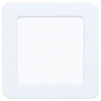 99162 Светодиод. встраив. светильник FUEVA 5, 5,5W (LED), 117х117, ET26, 650lm, 3000K, сталь, белый/