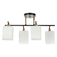 Arte Lamp MEROPE, Люстра, цвет арматуры - черный, цвет плафона/декора - БЕЛЫЙ, 4х40W E27, A4071PL-4BK