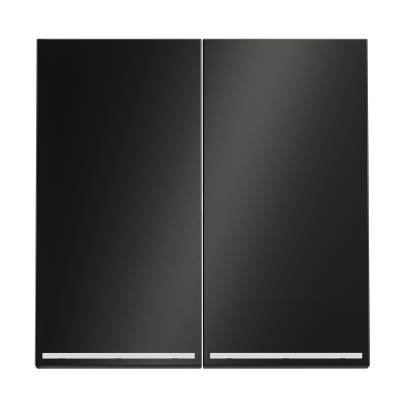 Клавиши для выключателя/переключателя двухклавишного с подсветкой, S70 Metal (антрацит), VLSM000412