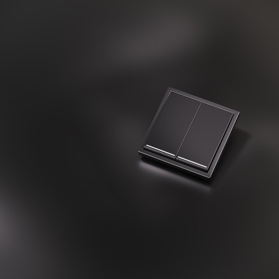 Клавиши для выключателя/переключателя двухклавишного с подсветкой, S70 Metal (антрацит), VLSM000412