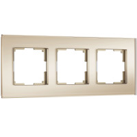 Werkel W0033111/ Рамка на 3 поста Senso (шампань, стекло soft-touch), a064578