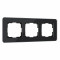 Werkel W0032448/ Рамка на 3 поста Elite (черный, стекло), a063821