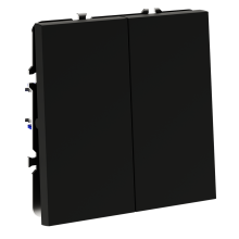 Перекрестный переключатель встраиваемый VOLTUM S70 двухклавишный 10А, (черный матовый), VLS020508 Перекрестный переключатель встраиваемый VOLTUM S70 двухклавишный 10А, (черный матовый), VLS020508