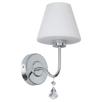 Светодиод. бра для ванной комнаты LORETTO, 1х3W (G9), L145, H310, A200, IP44, cталь, хром// cтекло, хрусталь, белый, прозрачный, 97609