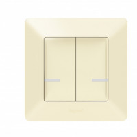 752287 - Valena Life with NETATMO.Умный беспроводной выключатель 2-клавишный.Цвет Слоновая кость