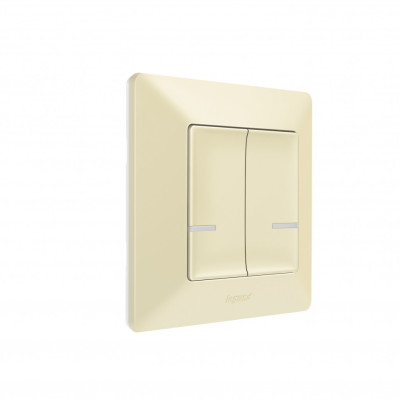 752287 - Valena Life with NETATMO.Умный беспроводной выключатель 2-клавишный.Цвет Слоновая кость