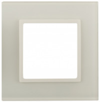 ЭРА 14-5101-02 Elegance Сл.кость/сл.кость Стекло Рамка 1-ая