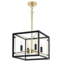 Lightstar 713447 (MD21044-4A) Люстра REGOLO 4х40W E14 ЧЕРНЫЙ МАТОВЫЙ/ЗОЛОТО (в комплекте)