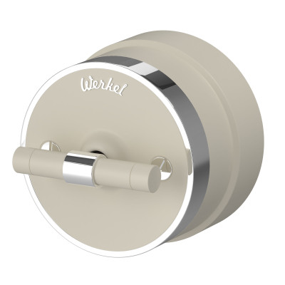 Werkel W5812055/ Переключатель / выключатель одноклавишный Vintage (слоновая кость матовый/хром), a055917