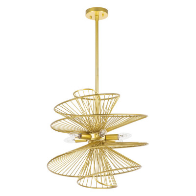 Lightstar 728163 (MD20107-6A) Люстра ZETA 6х40W E14 ЗОЛОТО (в комплекте)