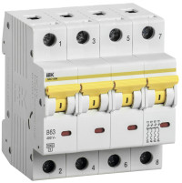 KARAT Автоматический выключатель ВА47-60M 4P B 63А 6кА IEK, MVA31-4-063-B