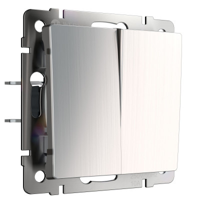 Werkel W1120002/ Выключатель двухклавишный (глянцевый никель), a051081