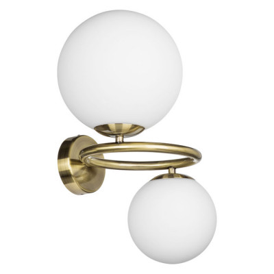 Lightstar 815621 (MB9502-2A) Бра GLOBO 2х40W G9 ЛАТУНЬ/БЕЛЫЙ (в комплекте)