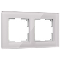 Werkel W0021117/ Рамка на 2 поста Favorit (дымчатый,стекло), a050895