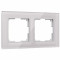 Werkel W0021117/ Рамка на 2 поста Favorit (дымчатый,стекло), a050895