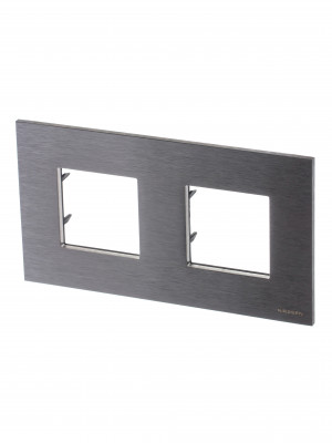 ABB NIE Zenit Сталь Рамка 2-я 2+2 мод