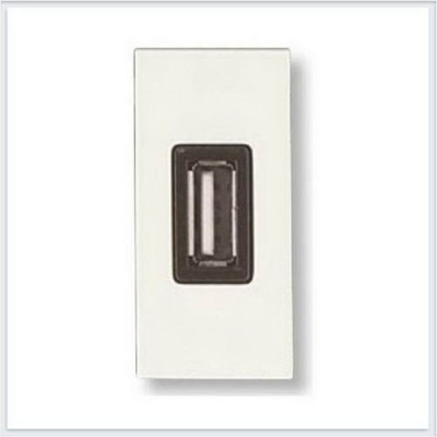 N2185 BL - Механизм USB зарядного устройства, 1М, 750 мА, серия Zenit, цвет альпийский белый - 2CLA218500N1101