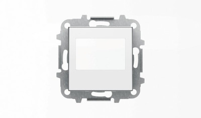 8568 BL - Накладка для механизма цифрового FM-радио арт.9368 и/или механизма (блока) ДУ арт.9368.2, серия SKY, цвет альпийский белый - 2CLA856800A1101