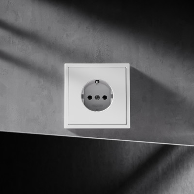 Проходной переключатель встраиваемый VOLTUM S70 двухклавишный 10А, (кашемир), VLS020303