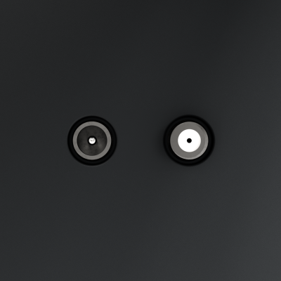 Розетка телевизионнная встраиваемая VOLTUM S70 оконечная TV+SAT, (графит), VLS060407