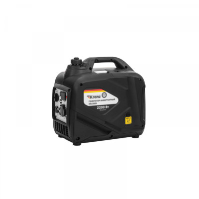 Генератор инверторный KR2200I, 2,2кВт, 230В, 4л, закрытый корпус, ручной старт KRANZ, KR-16-1141