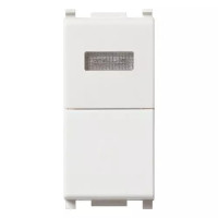 Vimar Кнопка 1P NO 10A + индикатор белый, 14068.B