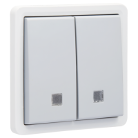 Niko Hydro Серый Кнопка 2-клавишная NO or NC, с/п, IP55, пруж клеммы, 700-35105