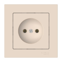 ATN000240S - ATLASDESIGN РОЗЕТКА без заземления без шторок, 16А, в сборе, быстрозажим. клем., БЕЖЕВЫЙ, Systeme Electric