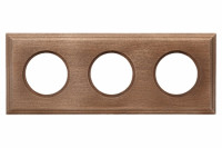 Bironi Рамка 3-х постовая для скрытого монтажа (дерево, Винтаж), BF4-630-18