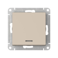 ATN001263S - ATLASDESIGN 1-клавишный ПЕРЕКЛЮЧАТЕЛЬ с подсветкой, сх.6а, 10АХ, мех., быстрозажим. клем., ПЕСОЧНЫЙ, Systeme Electric