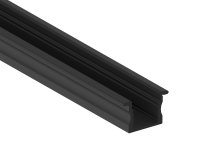 Donel,врезной алюминиевый профиль,  23,5х14,5х2000. Цвет: Черный матовый, RAL9005, Серия:DN8ALE, DN18501RAL9005