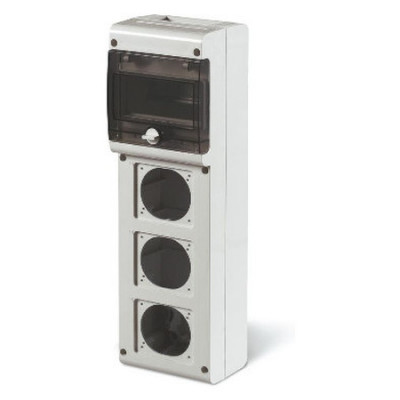 Корпус на 6 модулей и 3 поста с основанием 70х87 мм. (упак. 1шт), ДКС DIS6323500