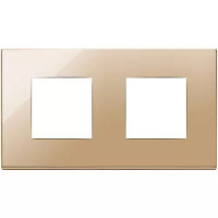 Vimar Накладка на Eikon Exe на 4 модуля (2+2) расстояние между центрами 71мм, золото, 22643.82 Vimar Накладка на Eikon Exe на 4 модуля (2+2) расстояние между центрами 71мм, золото, 22643.82