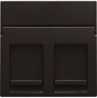 Niko Шоколад Накладка на розетку RJx2, 124-65200 Niko Шоколад Накладка на розетку RJx2, 124-65200