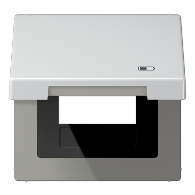 Рамка с подпружиненной крышкой для USB-механизмов, с центральной платой, AL2990KLUSB