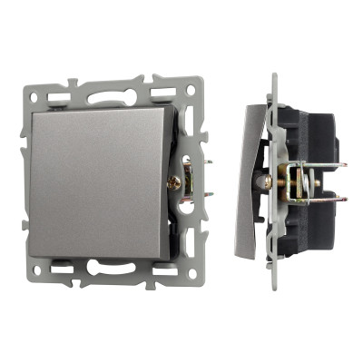 043716 - Механизм выключателя одноклавишный проходной SWT-MKP1-PL-GR (250V, 16A) (Arlight, -)