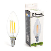 Лампа светодиодная, (15W) 230V E14 4000K прозрачная, LB-717, Feron 38258